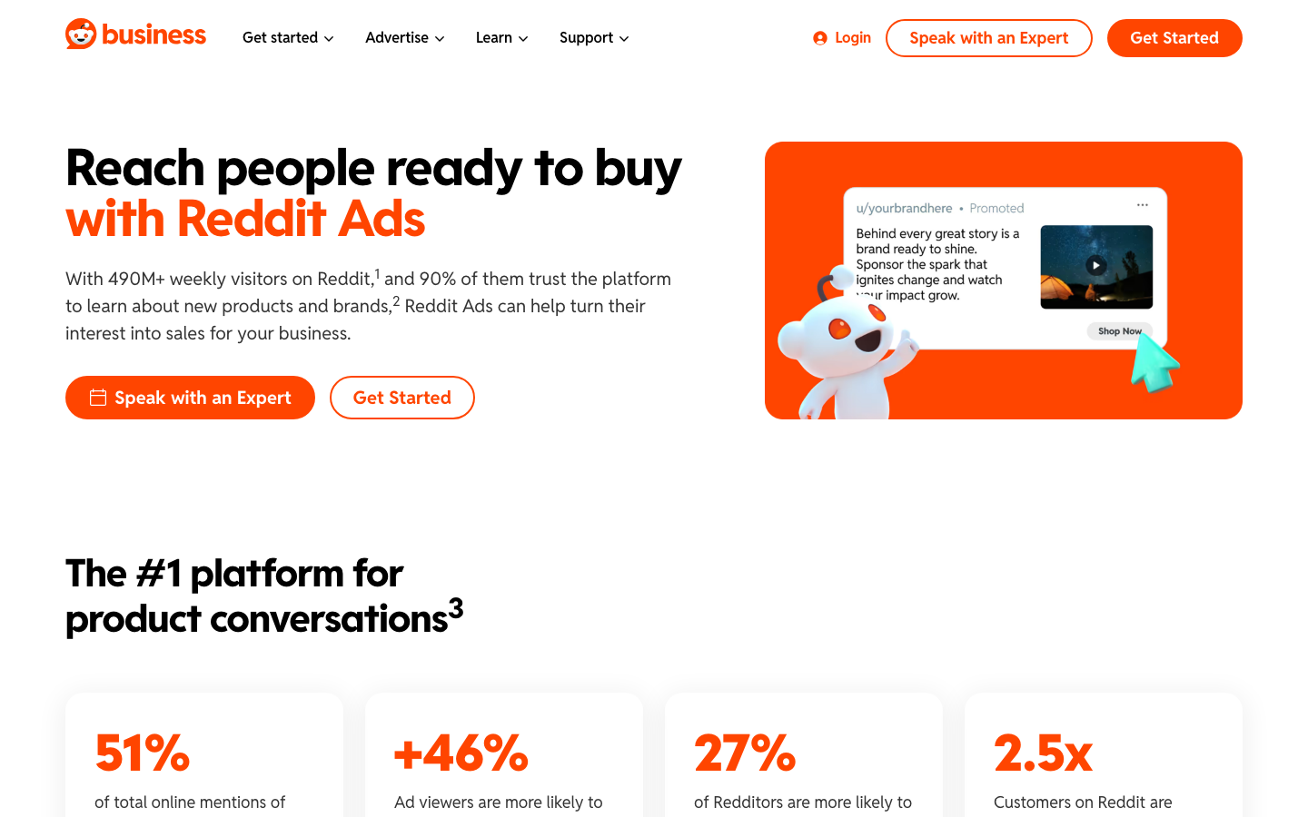 Reddit Ads Manager dashboard screenshot
