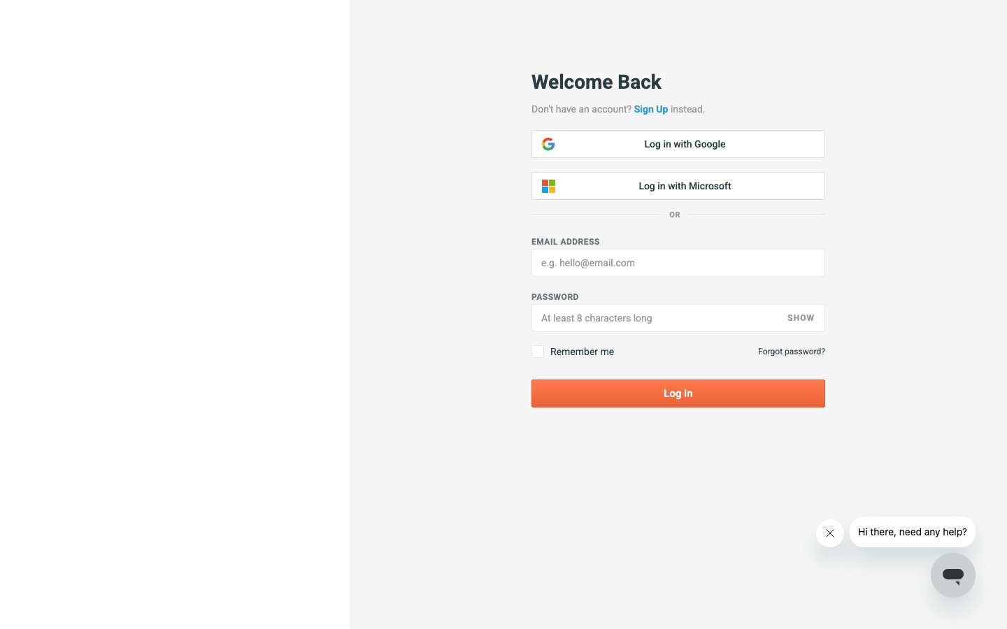 Autoklose dashboard screenshot