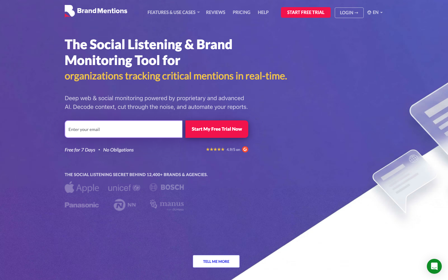 BrandMentions dashboard screenshot