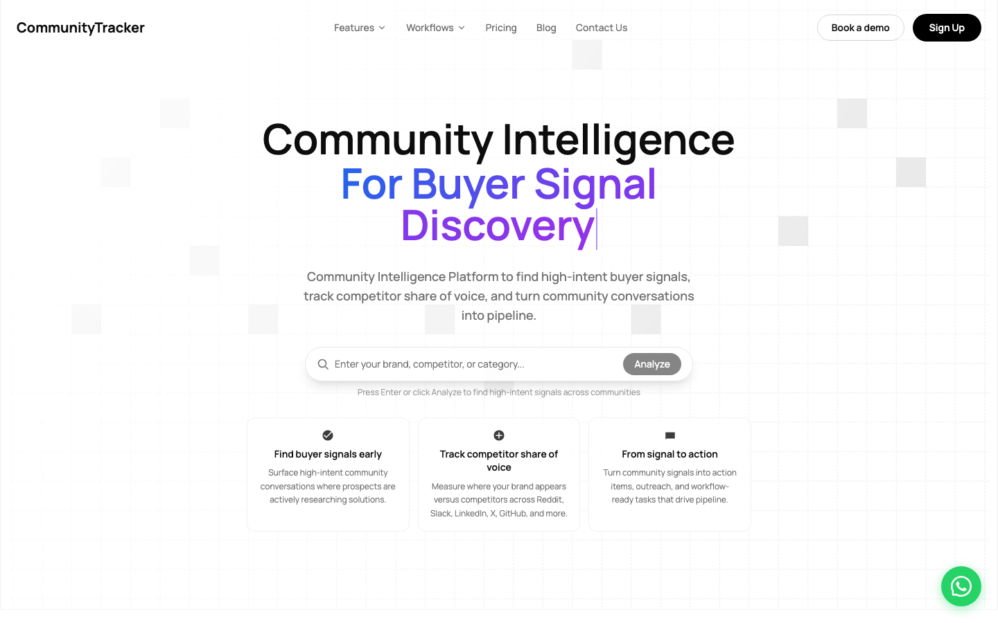 CommunityTracker.ai dashboard screenshot