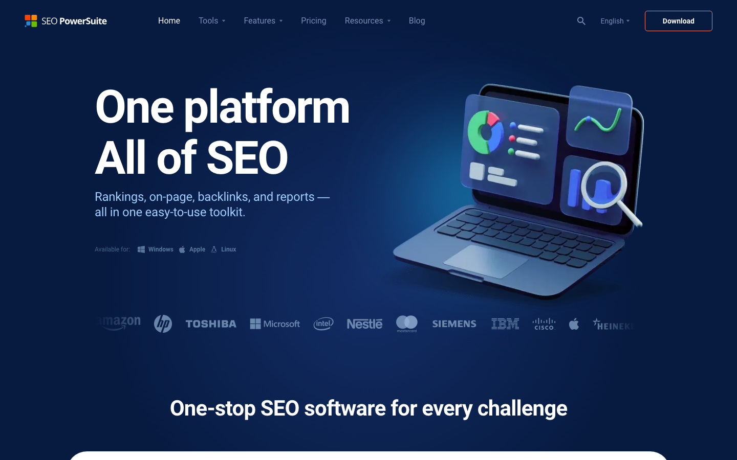 SEO PowerSuite dashboard screenshot
