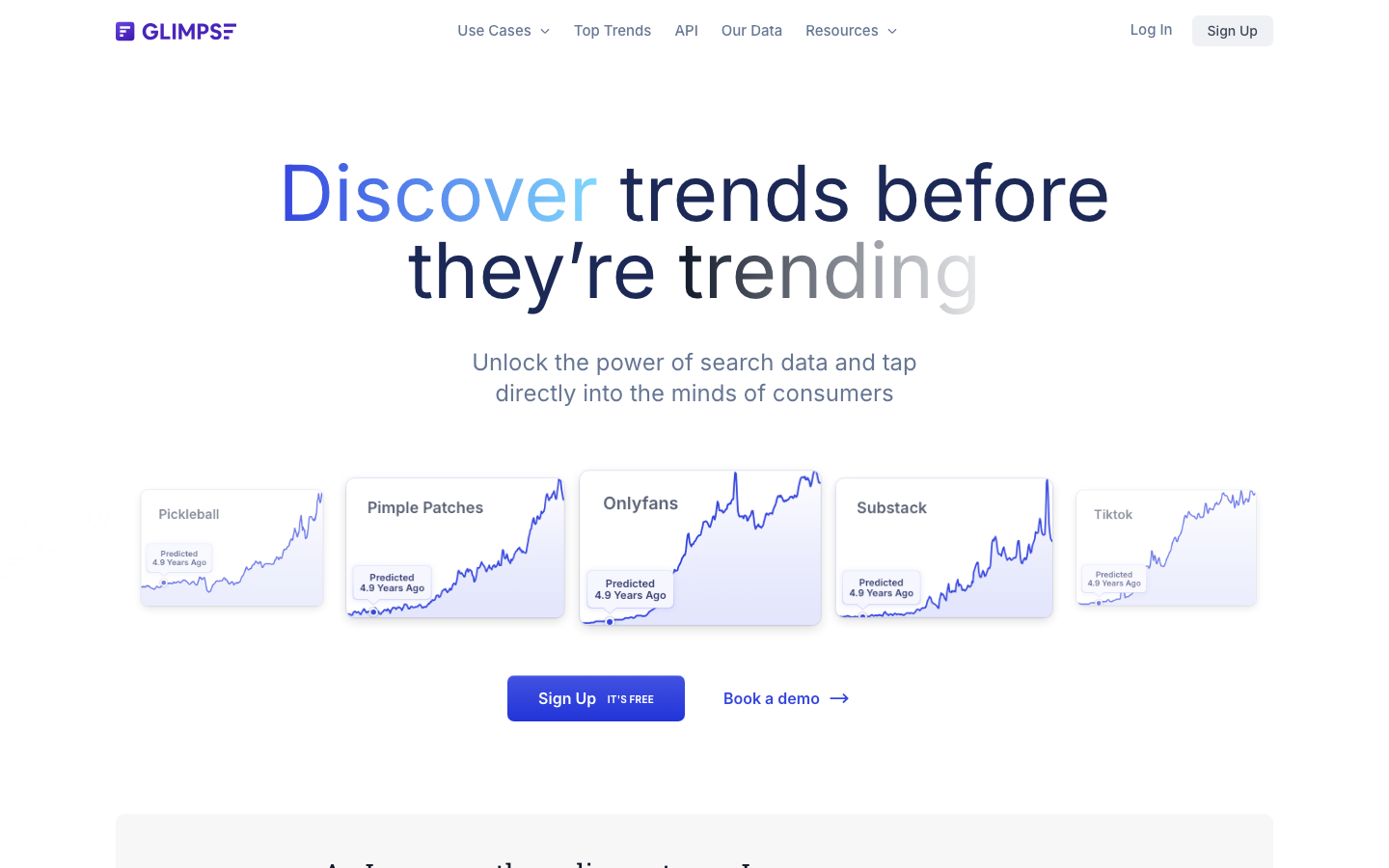 Glimpse dashboard screenshot