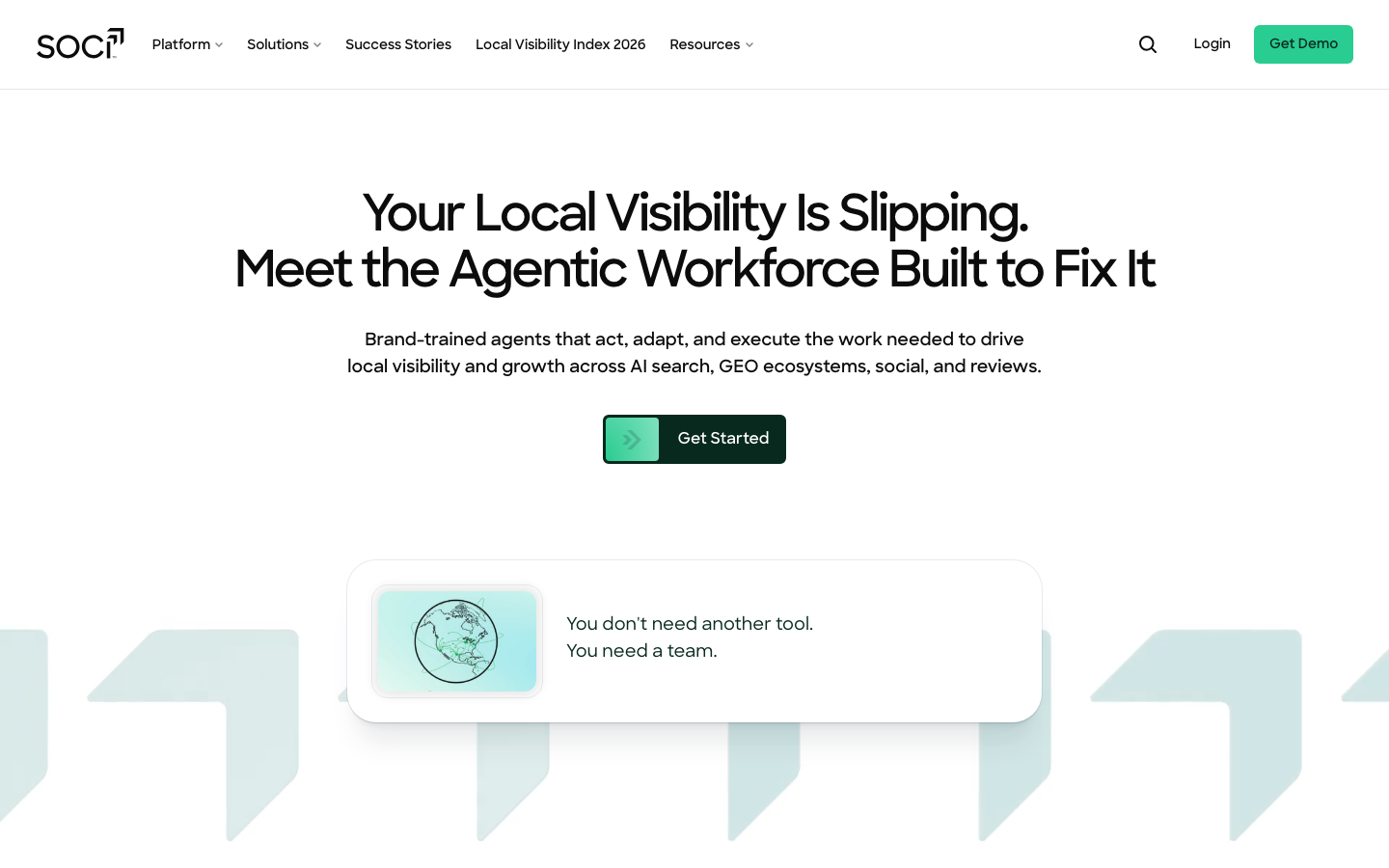 SOCi dashboard screenshot