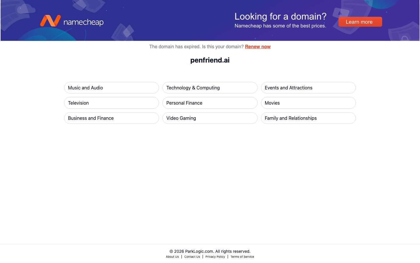Penfriend dashboard screenshot