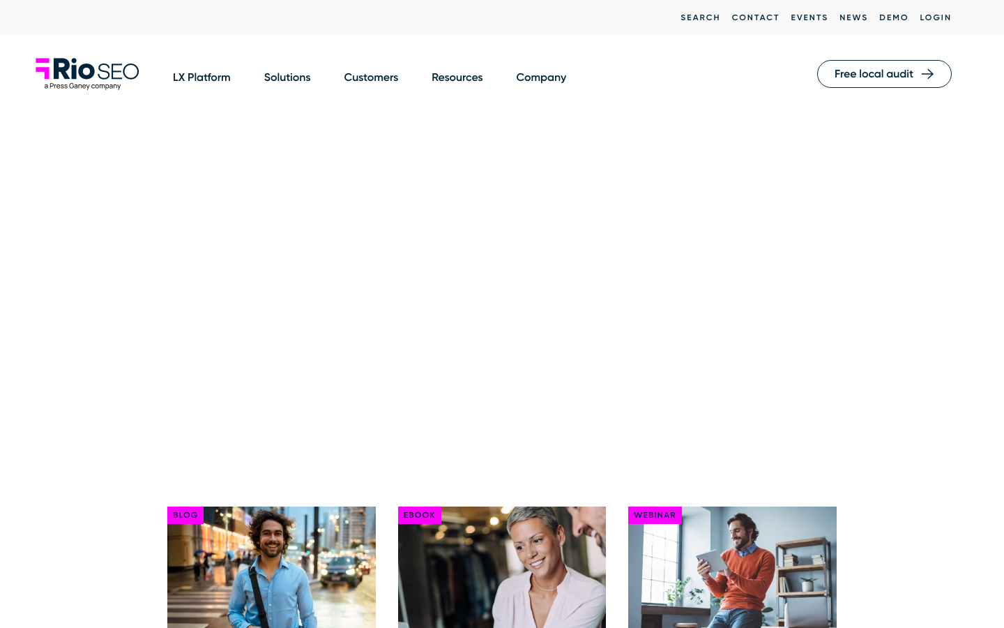 Rio SEO dashboard screenshot