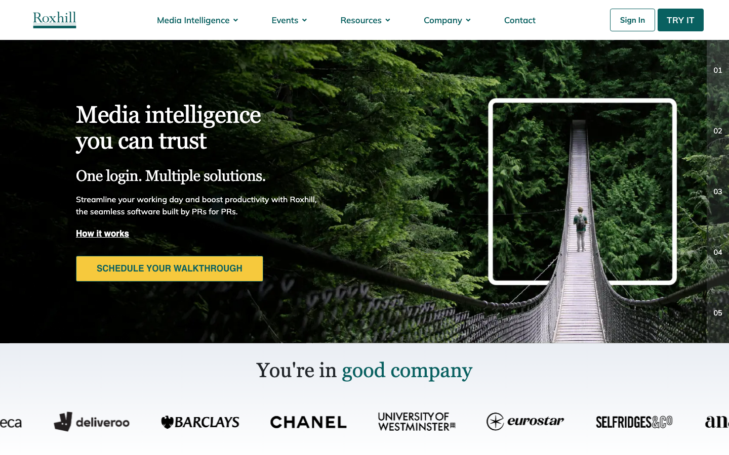 Roxhill dashboard screenshot