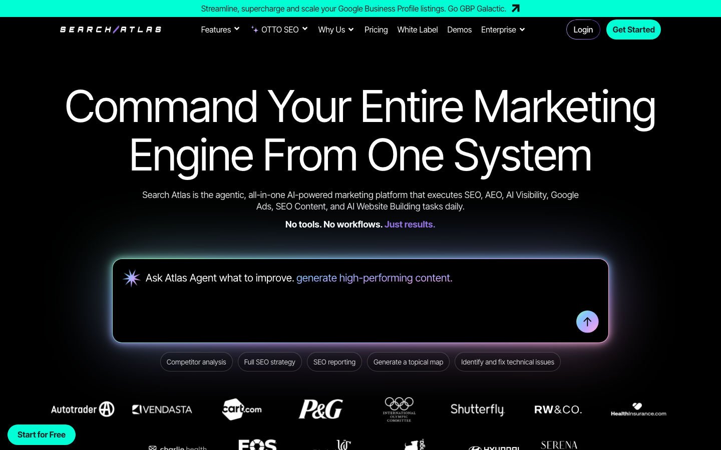 Search Atlas dashboard screenshot