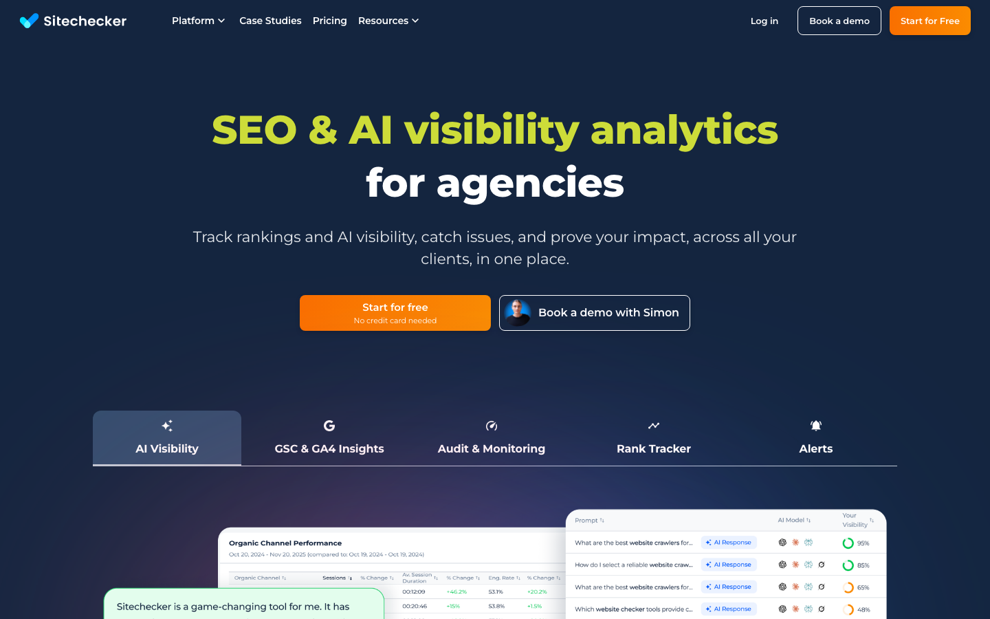 Sitechecker dashboard screenshot