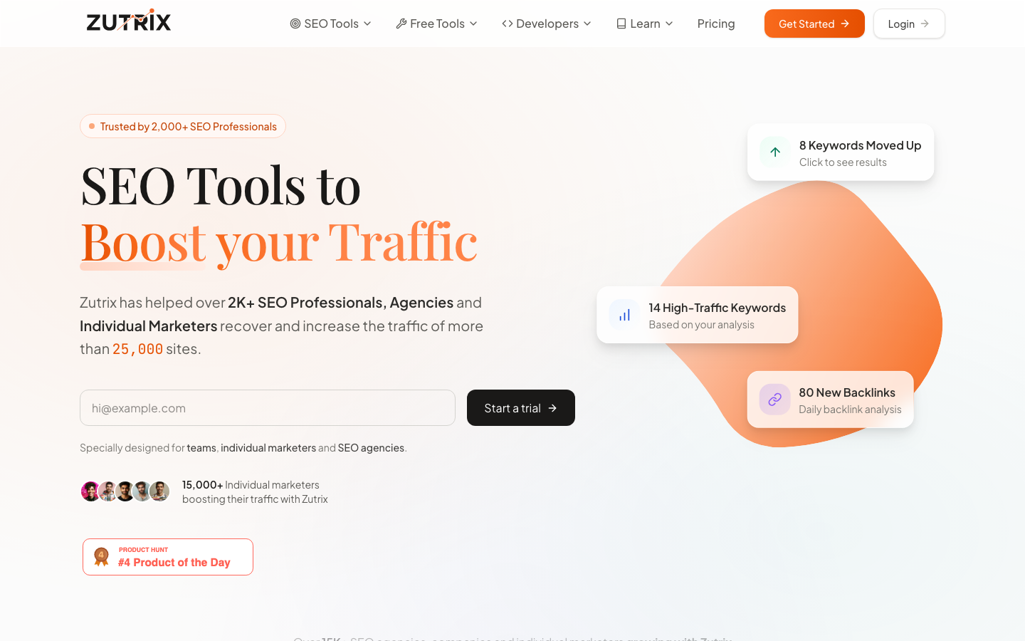 Zutrix dashboard screenshot